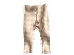 Joha brown stripe leggings merino wool/silk
